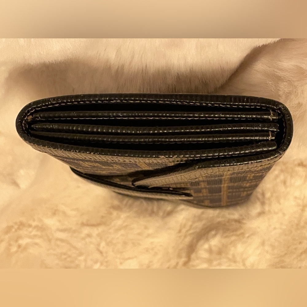 FENDI ZUCCA WALLET FENDI SIGNATURE CANVAS CLUTCH FENDI WRISTLET FENDI BAG - Picture 14 of 17